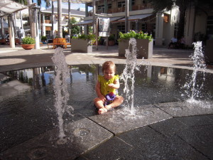 Kids at play at Camana Bay in Grand Cayman