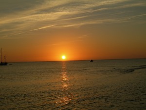 Sunset off Seven Mile Beach, Grand Cayman
