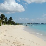 Seven Mile beach, looking South, in Grand Cayman